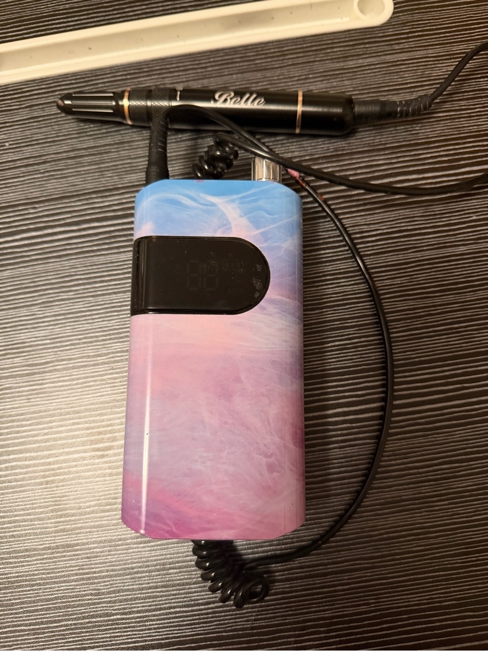 Belle nail drill cordless pink and blue- nail techs